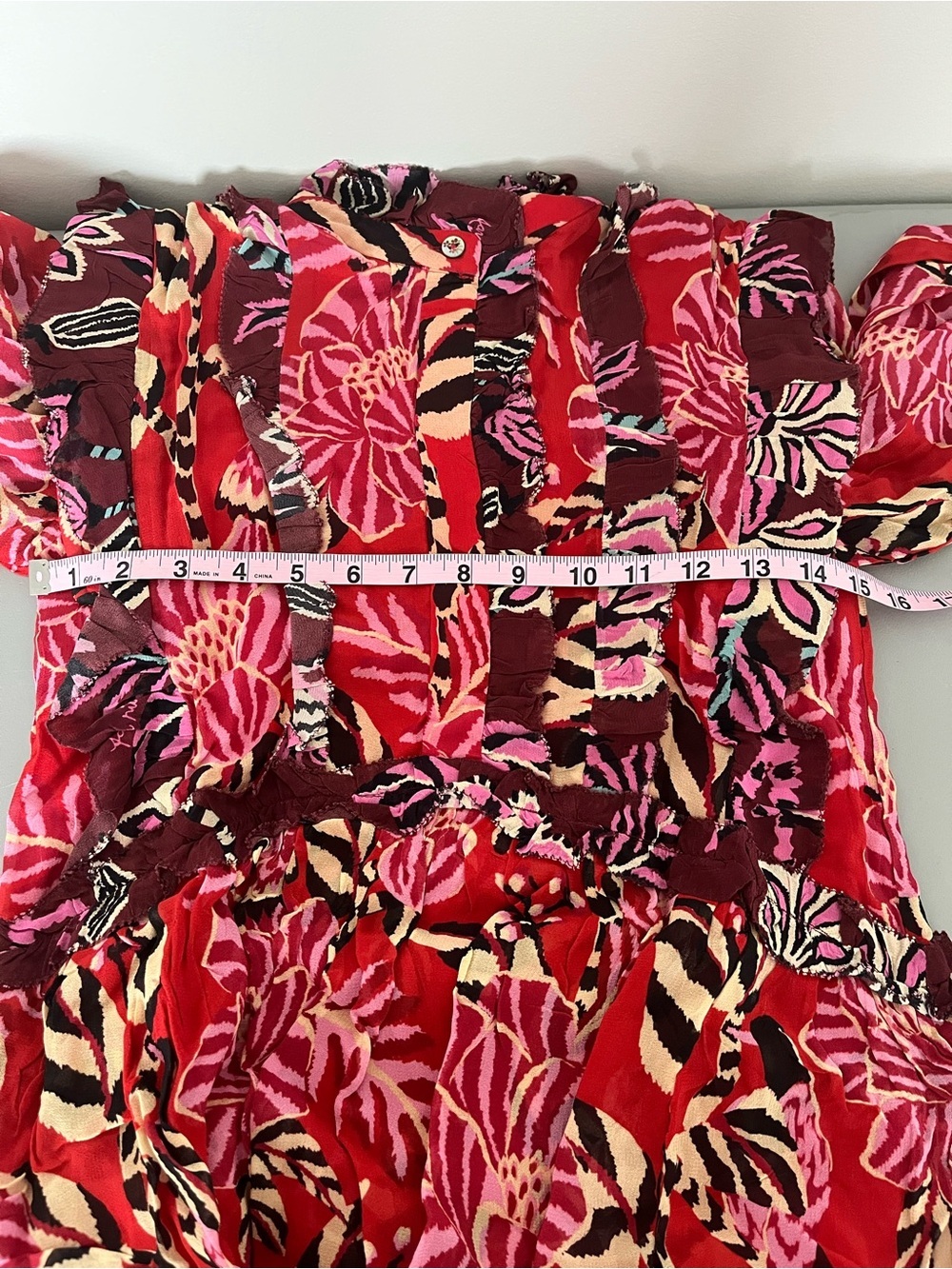 FARM Rio Mixed Floral Ruffled Mini Dress XXS - Picture 7 of 7